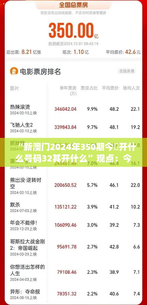 “新澳門2024年350期今睌開什么號碼32其開什么”觀點(diǎn)：今夜開獎(jiǎng)號碼與32的神奇組合效應(yīng)