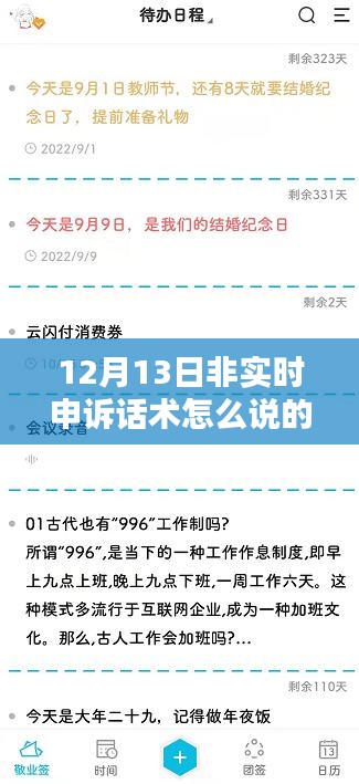 掌握關(guān)鍵技巧，非實(shí)時(shí)申訴話術(shù)在12月13日的實(shí)際應(yīng)用策略與話術(shù)指南