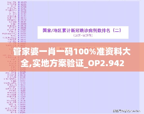 管家婆一肖一碼100%準(zhǔn)資料大全,實地方案驗證_OP2.942