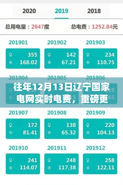 重磅解讀，往年12月13日遼寧國家電網(wǎng)實(shí)時電費(fèi)變化細(xì)節(jié)分析！