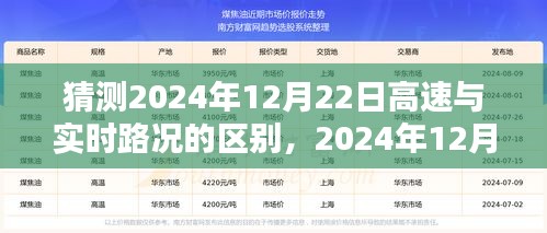 2024年12月22日高速與實時路況對比前瞻，細(xì)探路況差異