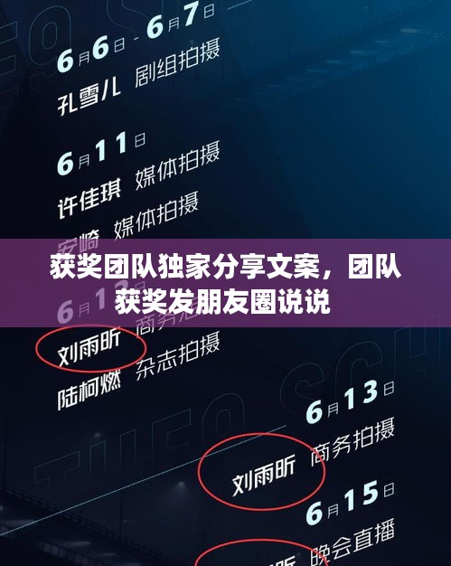 獲獎團隊獨家分享文案，團隊獲獎發(fā)朋友圈說說 