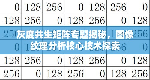灰度共生矩陣專題揭秘，圖像紋理分析核心技術(shù)探索