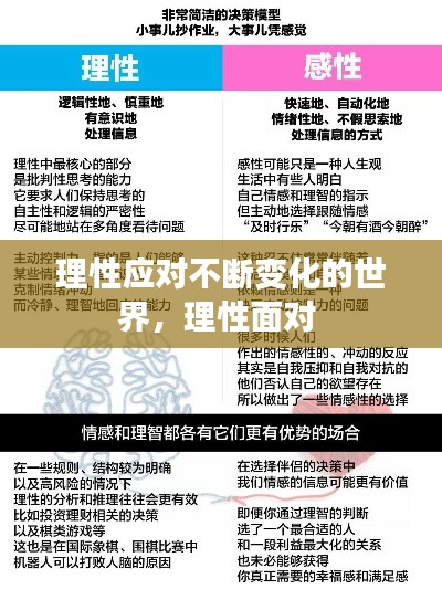理性應(yīng)對(duì)不斷變化的世界，理性面對(duì) 