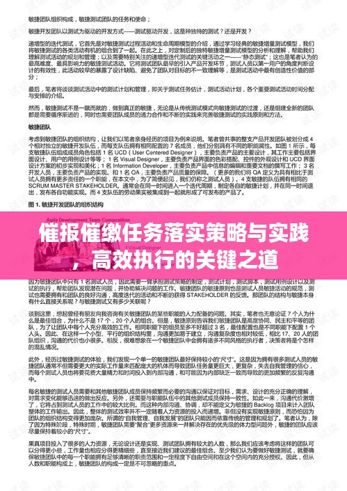 催報(bào)催繳任務(wù)落實(shí)策略與實(shí)踐，高效執(zhí)行的關(guān)鍵之道