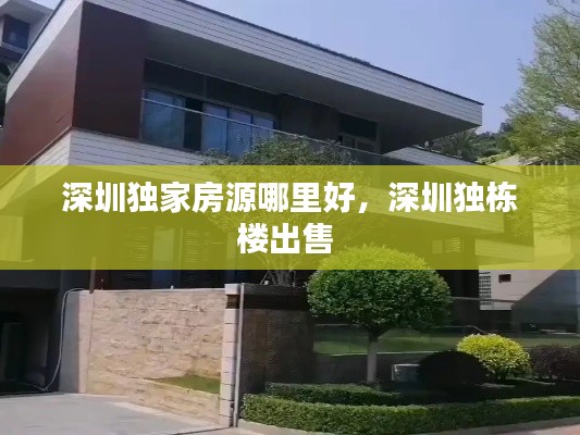 深圳獨家房源哪里好，深圳獨棟樓出售 