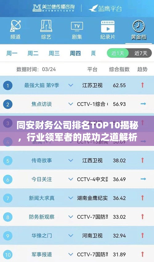 同安財(cái)務(wù)公司排名TOP10揭秘，行業(yè)領(lǐng)軍者的成功之道解析