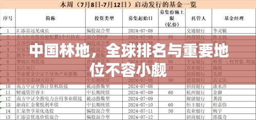 中國(guó)林地，全球排名與重要地位不容小覷