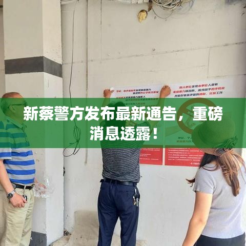 新蔡警方發(fā)布最新通告，重磅消息透露！