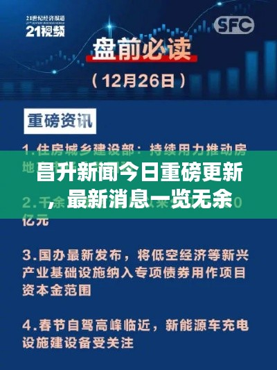 昌升新聞今日重磅更新，最新消息一覽無余