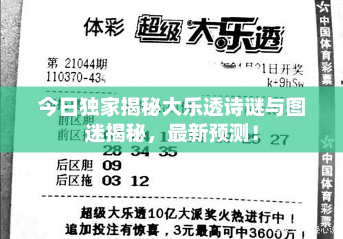 今日獨(dú)家揭秘大樂透詩謎與圖迷揭秘，最新預(yù)測(cè)！