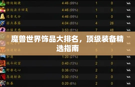 魔獸世界飾品大排名，頂級(jí)裝備精選指南