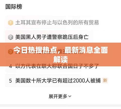 今日熱搜熱點(diǎn)，最新消息全面解讀