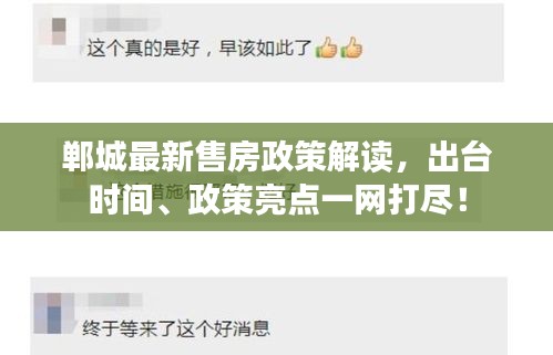 鄲城最新售房政策解讀，出臺時(shí)間、政策亮點(diǎn)一網(wǎng)打盡！