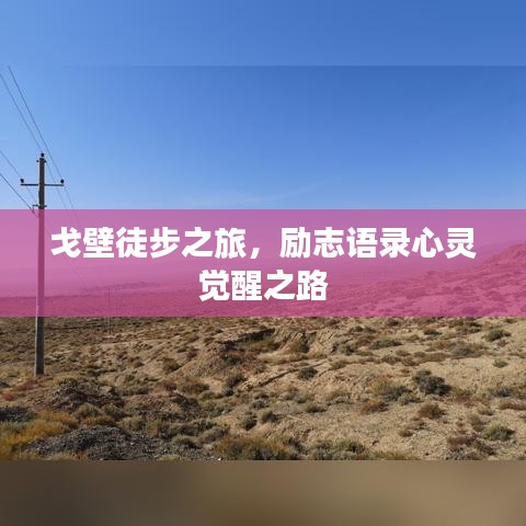 戈壁徒步之旅，勵志語錄心靈覺醒之路