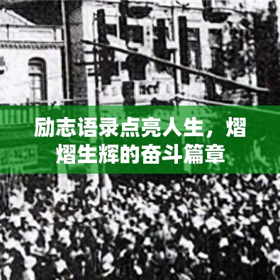 勵志語錄點亮人生，熠熠生輝的奮斗篇章