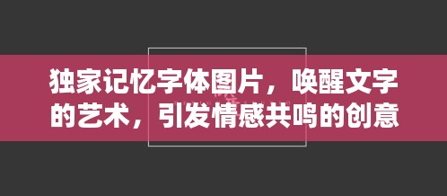 獨(dú)家記憶字體圖片，喚醒文字的藝術(shù)，引發(fā)情感共鳴的創(chuàng)意視覺體驗(yàn)