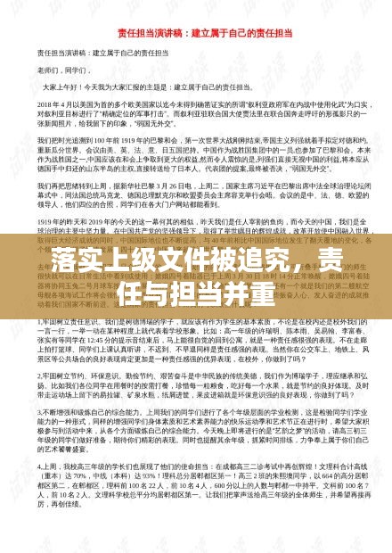 落實上級文件被追究，責(zé)任與擔(dān)當(dāng)并重
