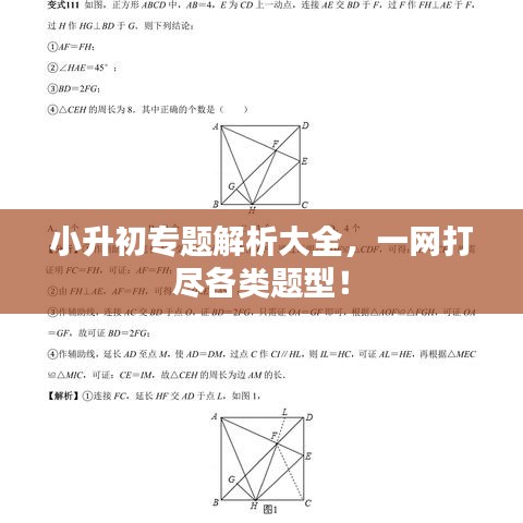 小升初專題解析大全，一網(wǎng)打盡各類題型！