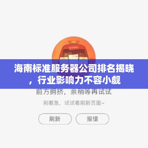海南標準服務(wù)器公司排名揭曉，行業(yè)影響力不容小覷