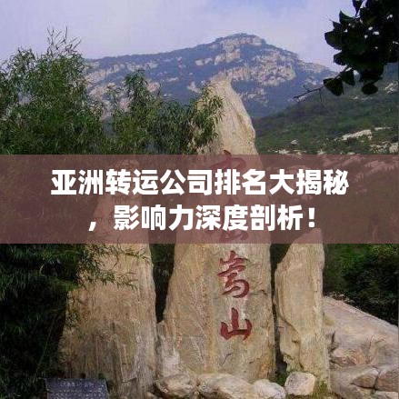 亞洲轉(zhuǎn)運(yùn)公司排名大揭秘，影響力深度剖析！