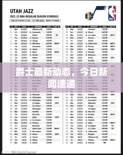 爵士最新動(dòng)態(tài)，今日新聞速遞